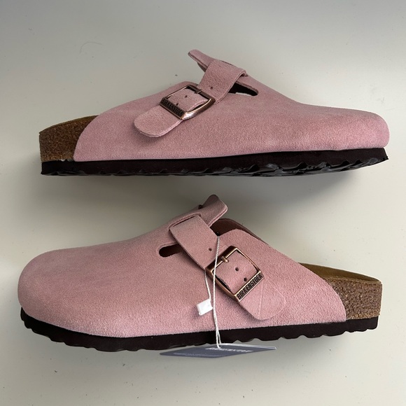 Pink Suede Boston Birkenstocks Clogs - EU 38 - Picture 5 of 6